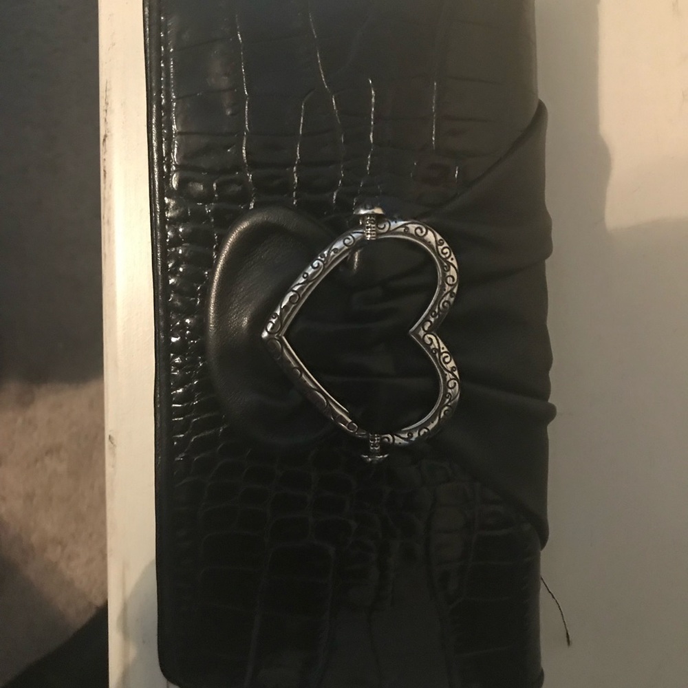 Brighton Black Leather Wallet/crossover